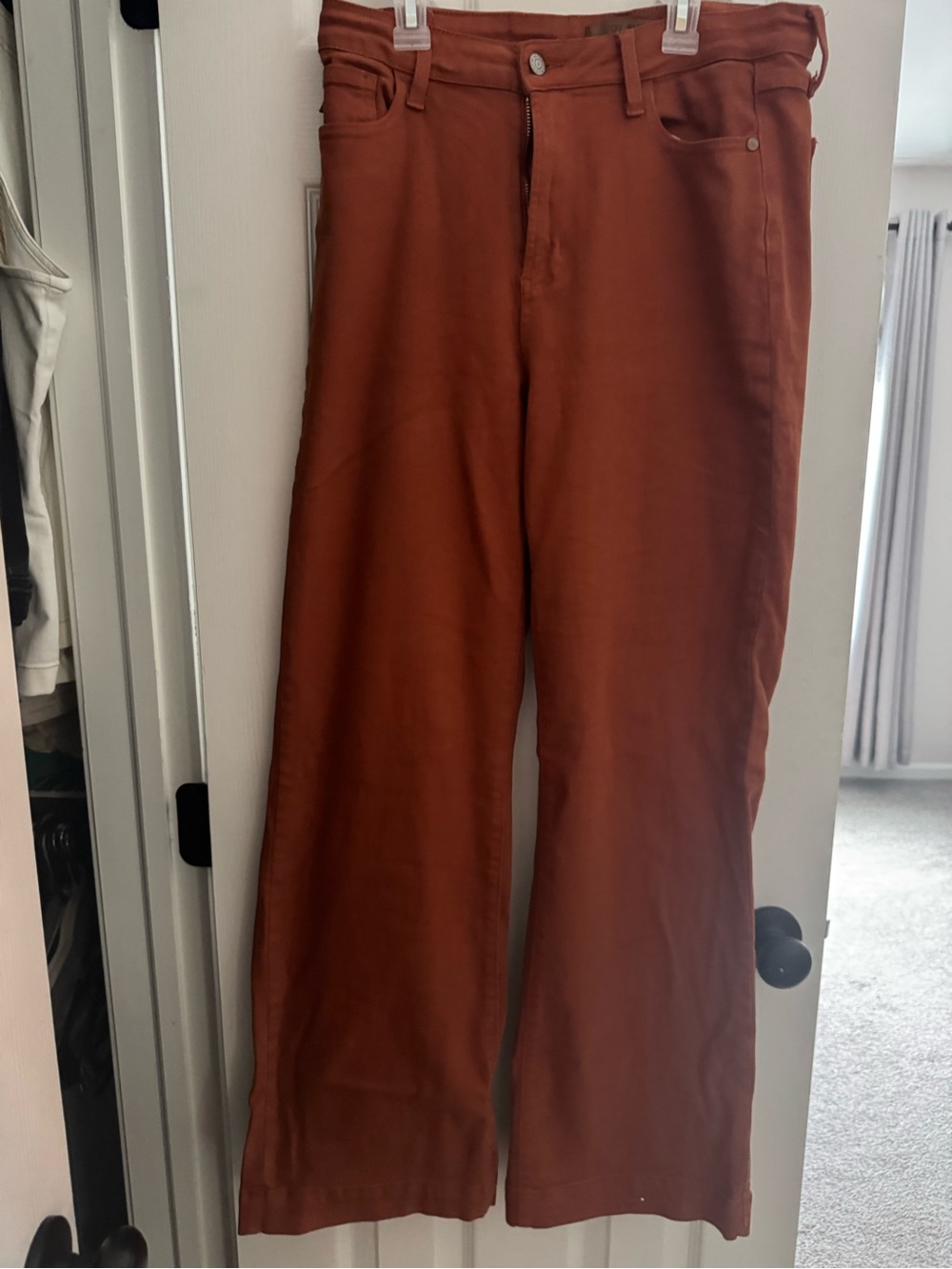 Judy Blue Women’s Wide-Leg Jeans in Rust Brown